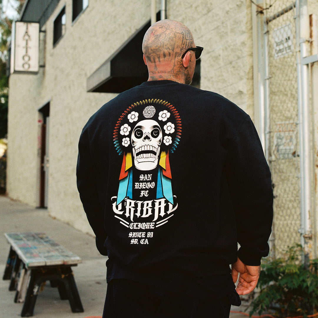 San Diego FC x Tribal - CALAVERA M&N Navy Crewneck