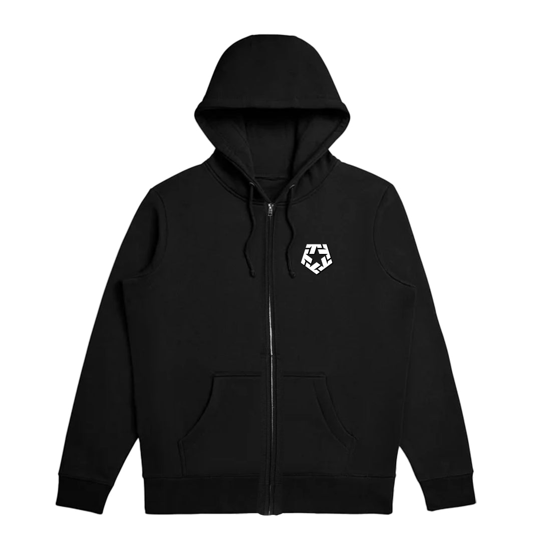 WHITE RUBBER OVAL - Zip-Up hoodie