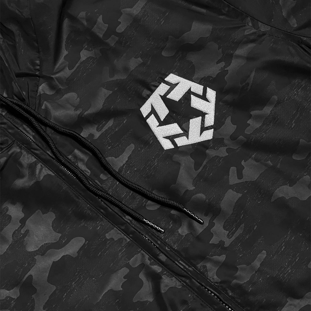 Tonal Camo Zip-Up Hoodie Jacket