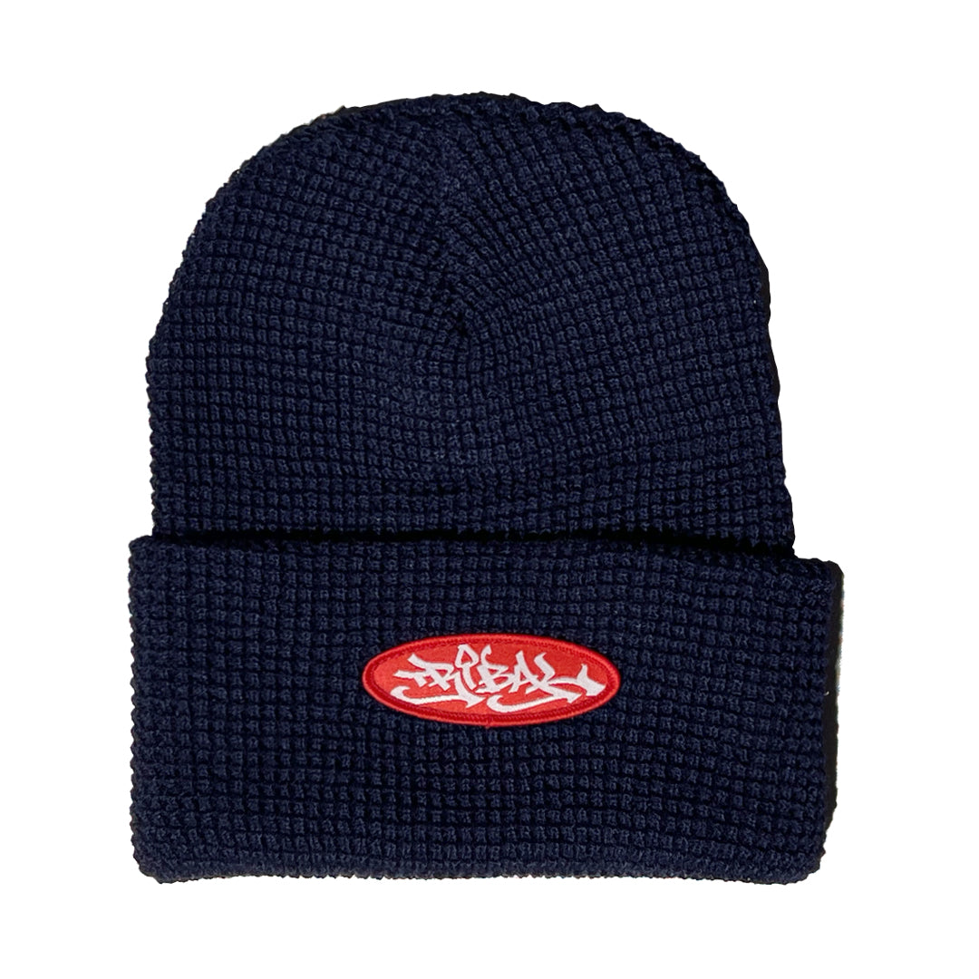 OVAL - Navy - Waffle Knit Beanie