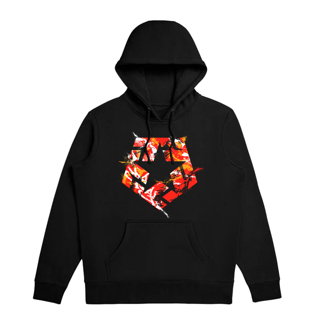 T-STAR SPLATTERS - Black Men's pullover hoodie