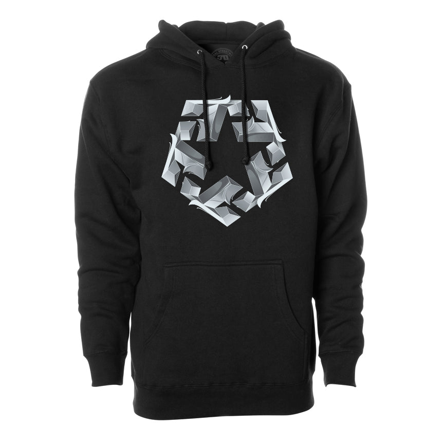 SWEYDA BEVEL - Black Men's pullover hoodie