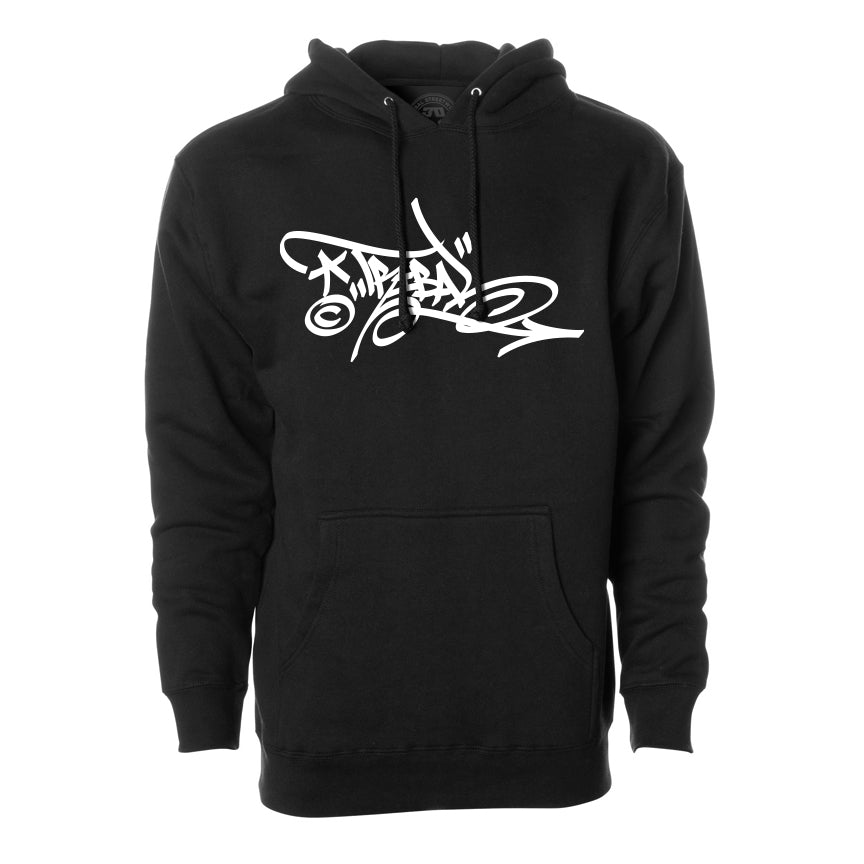 THROWBACK TAG - Black Men's pullover hoodie