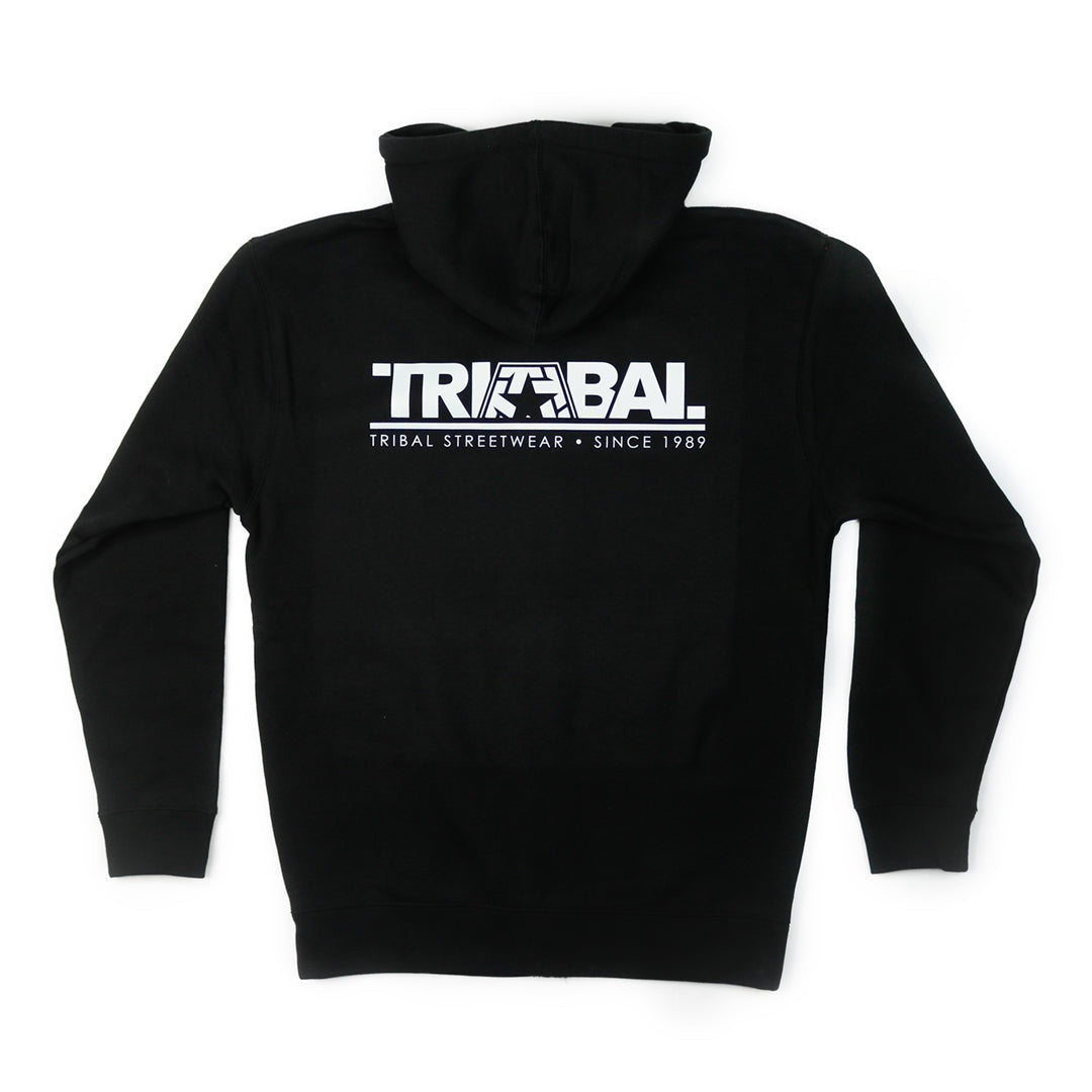 FONT LOGO - Black Men's Zip hoodie