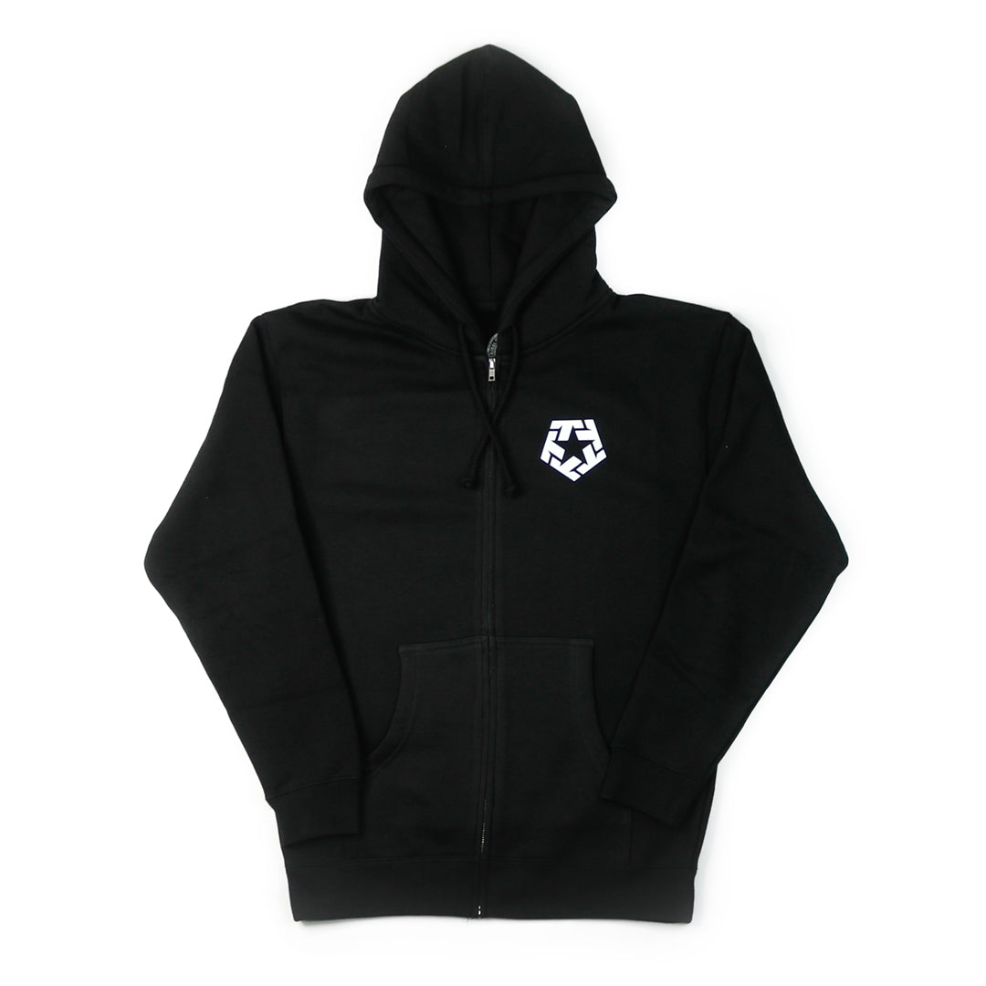FONT LOGO - Black Men's Zip hoodie