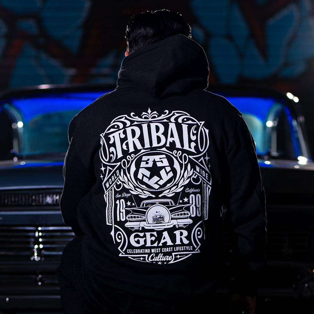 59 CREST - Black Men's pullover hoodie