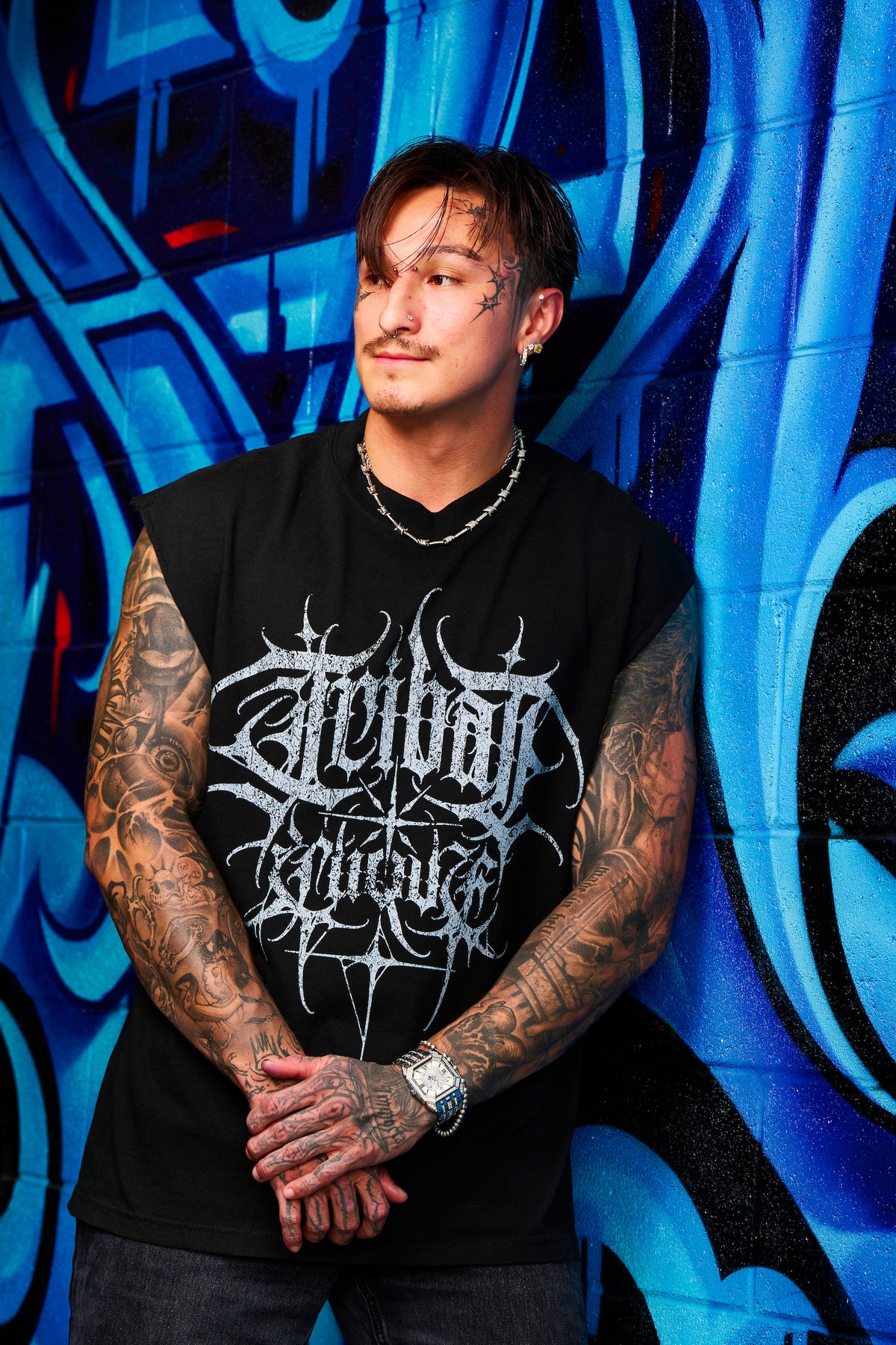GOTH - BLACK HEAVYWEIGHT MUSCLE TEE