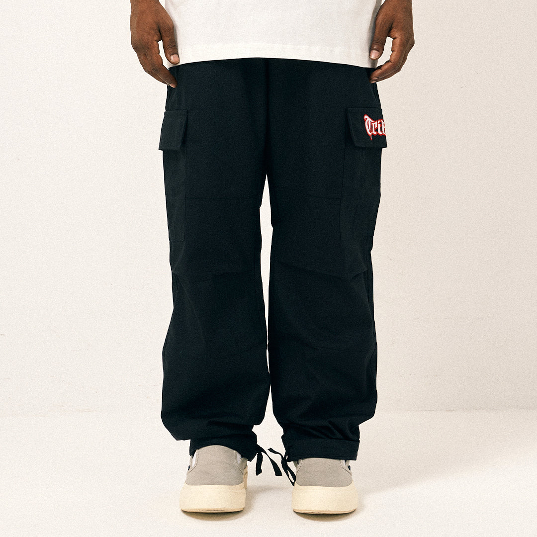 BLACK - RIPSTOP CARGO PANTS