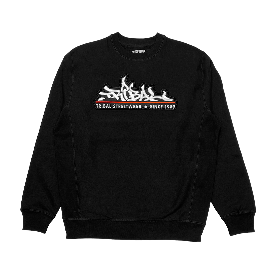 Classic Patch - Black Heavyweight Crewneck