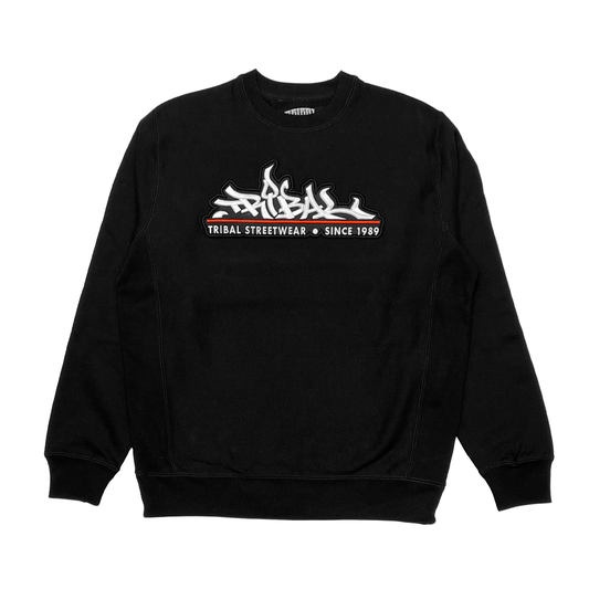 Classic Patch - Black Heavyweight Crewneck