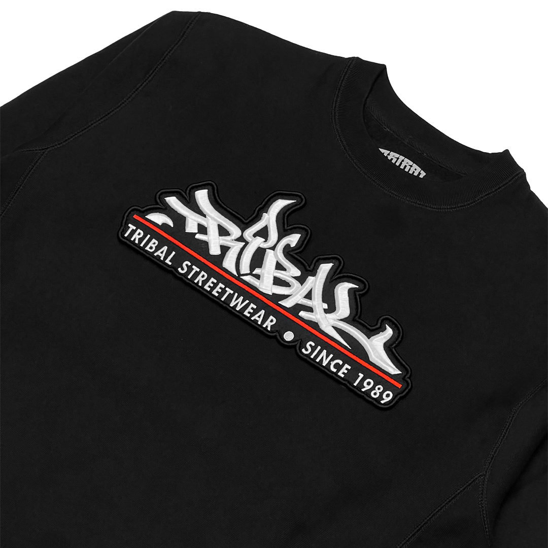 Classic Patch - Black Heavyweight Crewneck