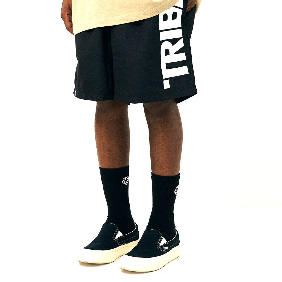 FONT LOGO - BLACK HYBRID SHORTS