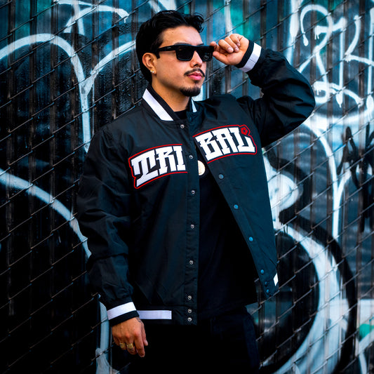 Arched - Black Insulated Varsity Jacket