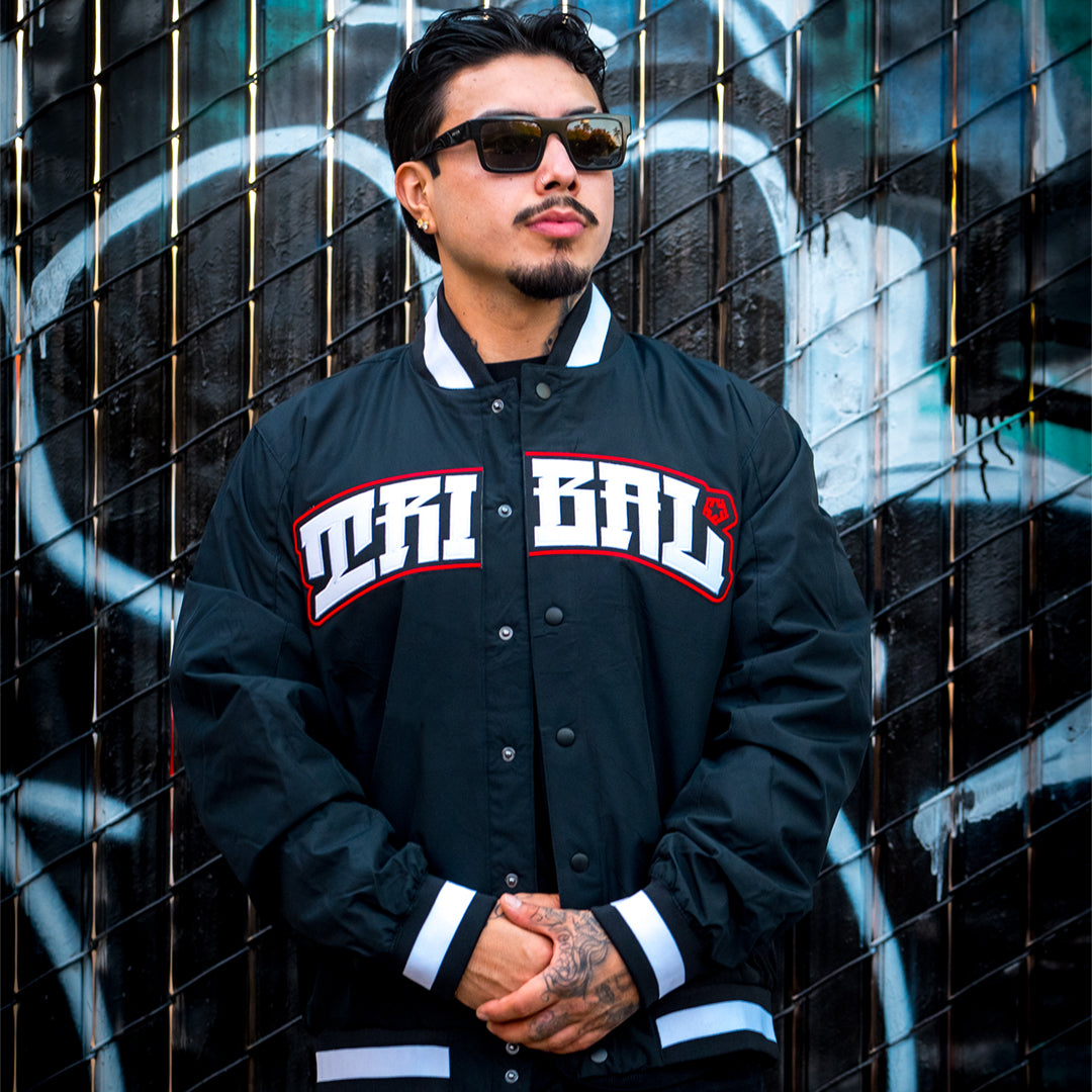 Arched - Black Insulated Varsity Jacket