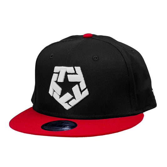 BLACK/RED T-STAR - New Era® Flat Bill Snapback Cap