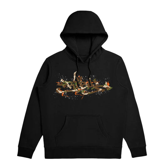 CAMO CLASSIC SPLATS - Black Men's pullover hoodie