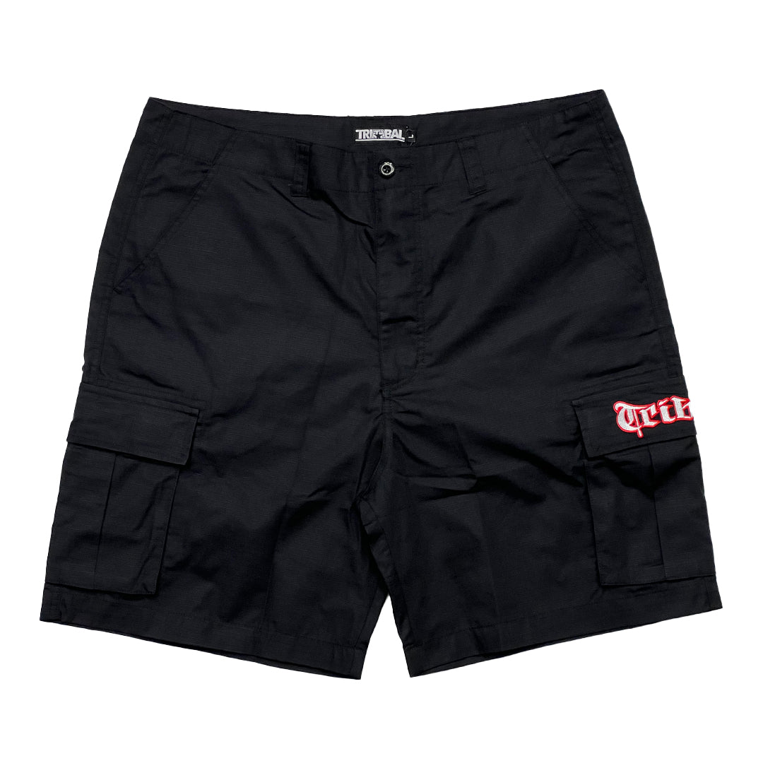 BLACK - RIPSTOP CARGO SHORTS