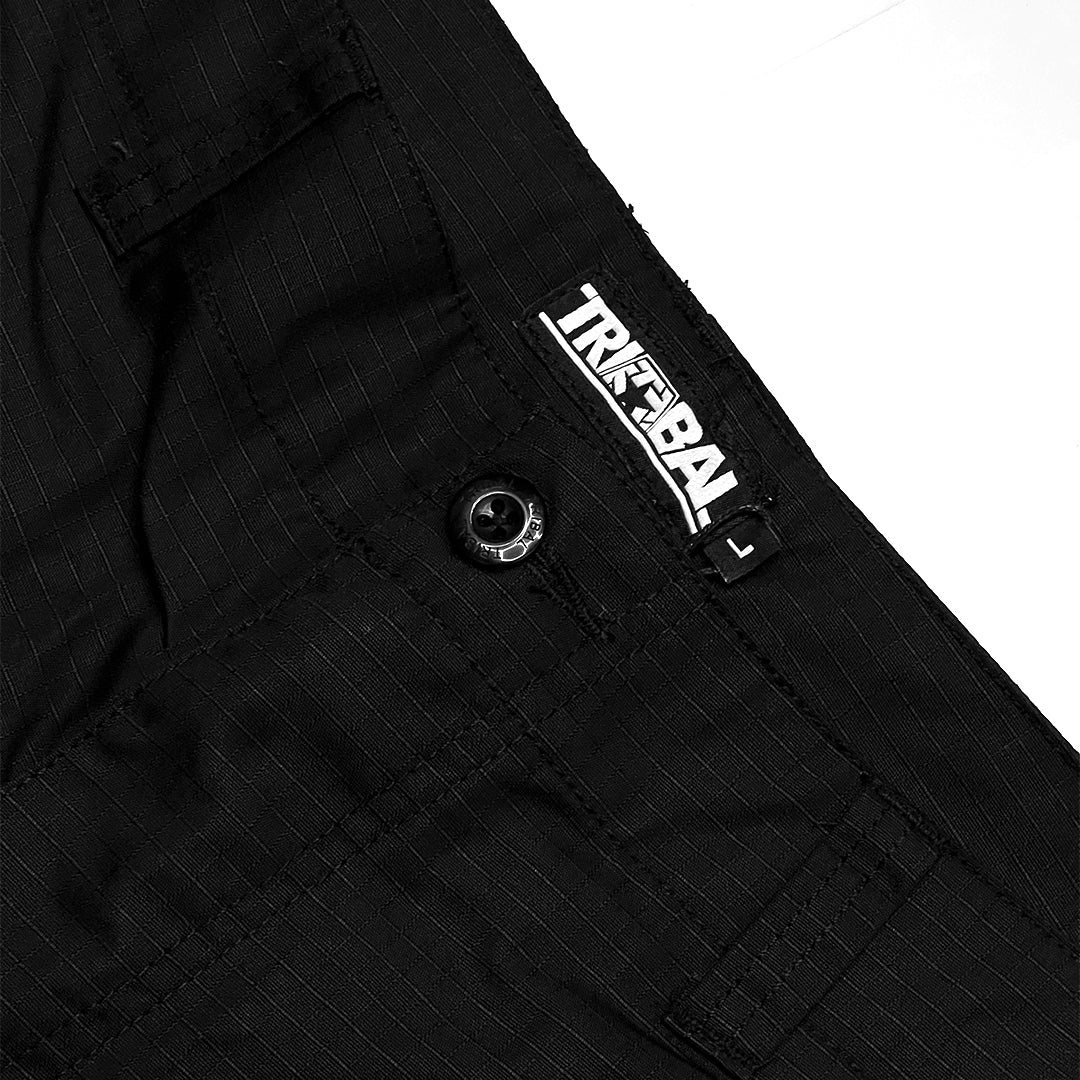 BLACK - RIPSTOP CARGO SHORTS