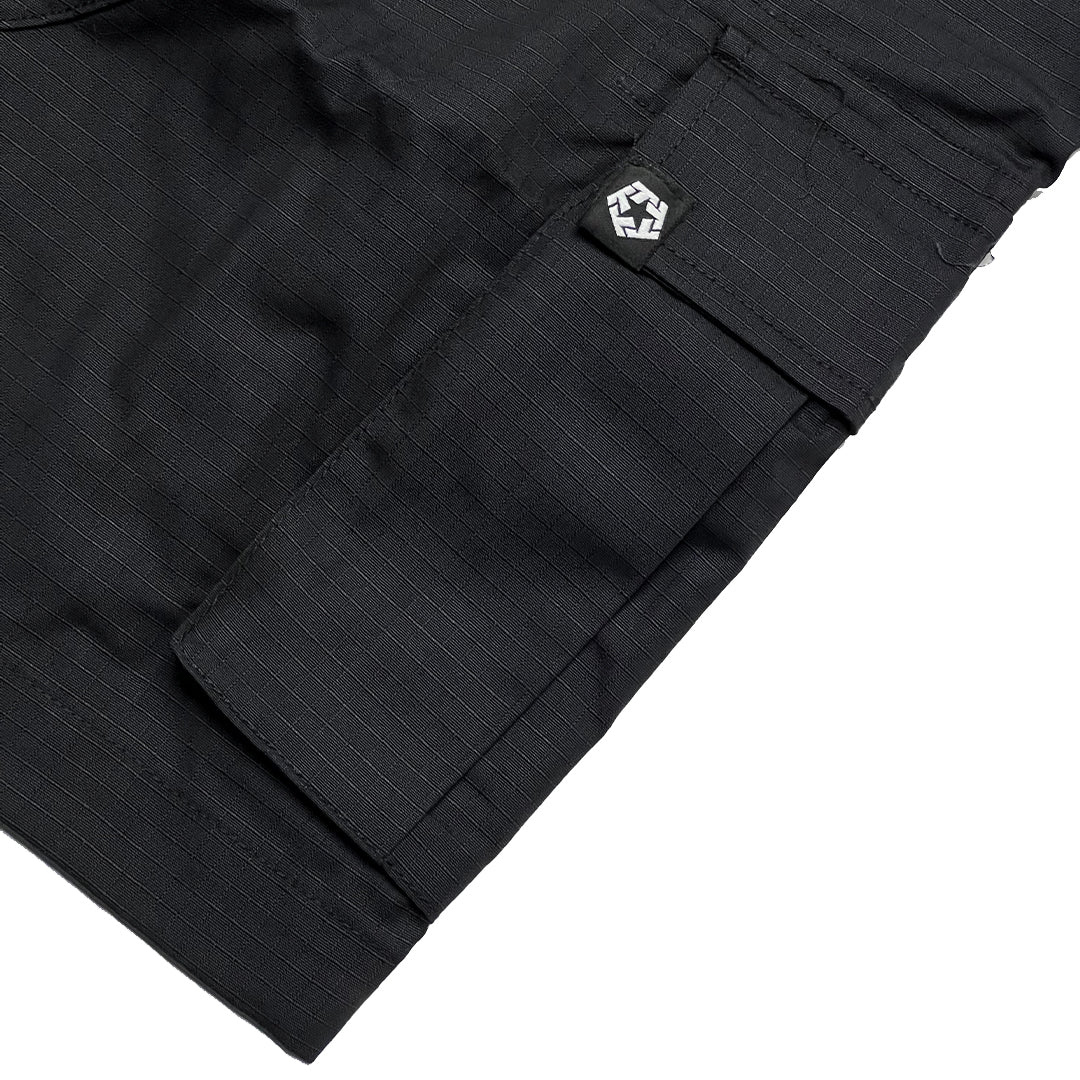 BLACK - RIPSTOP CARGO SHORTS