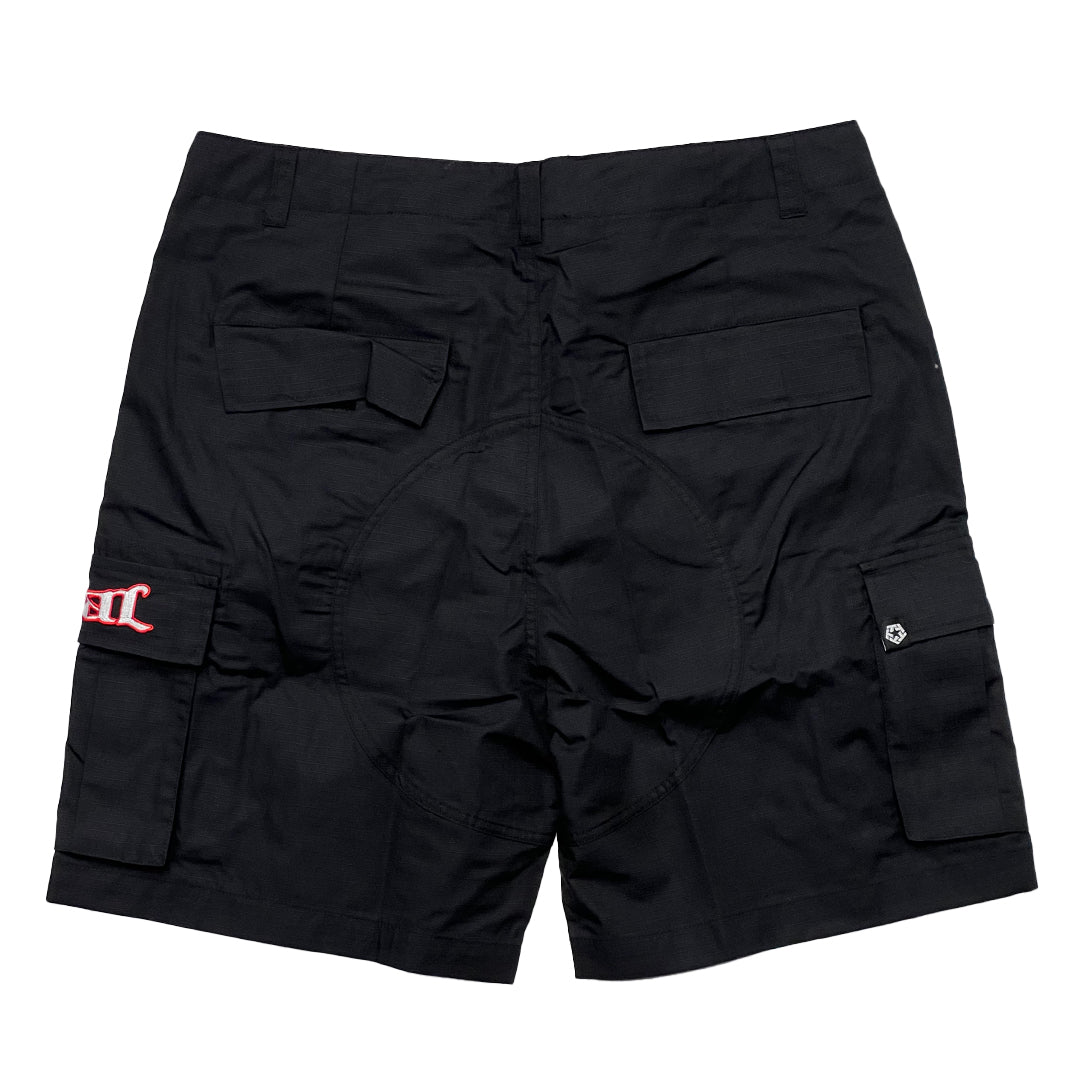 BLACK - RIPSTOP CARGO SHORTS