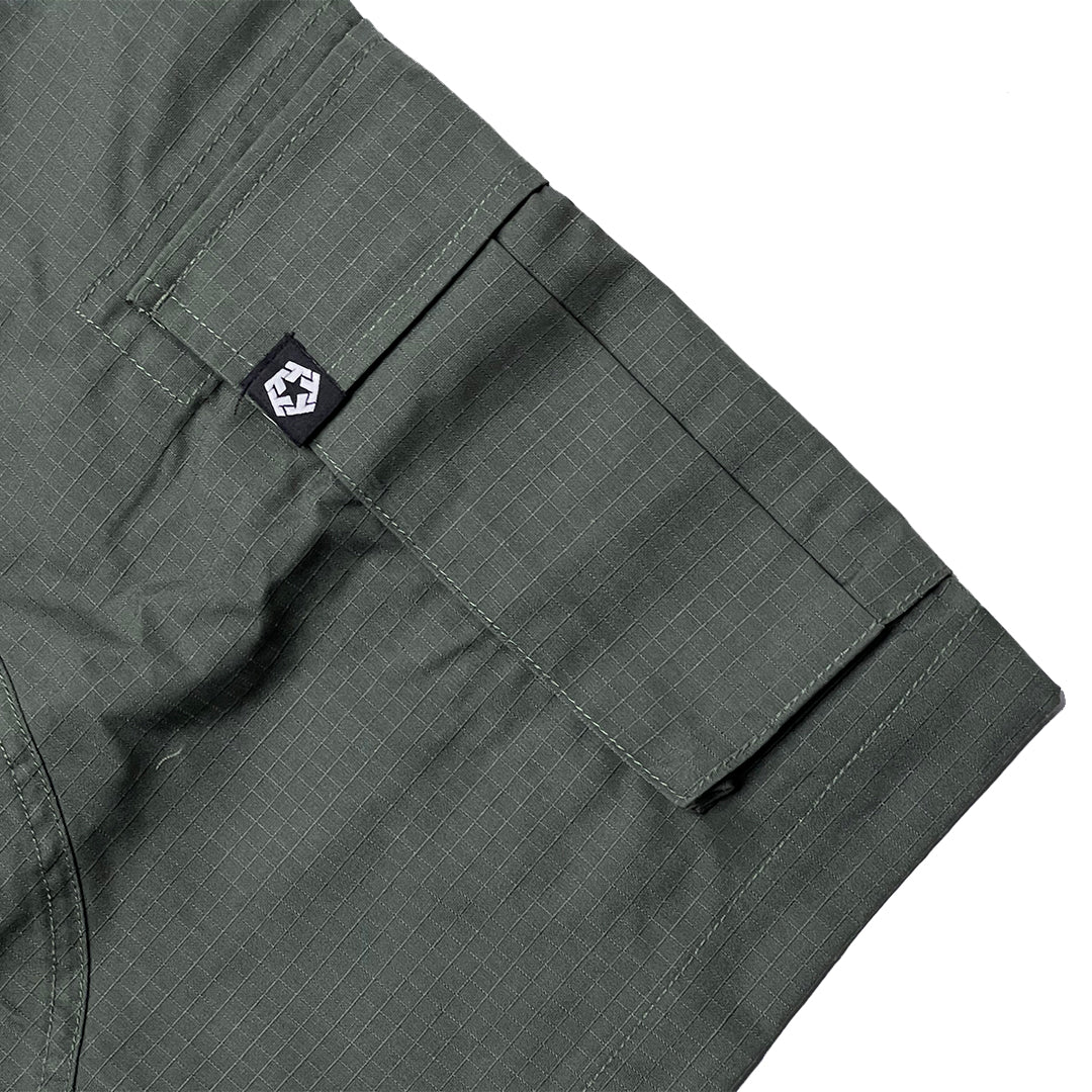 GREEN - RIPSTOP CARGO SHORTS