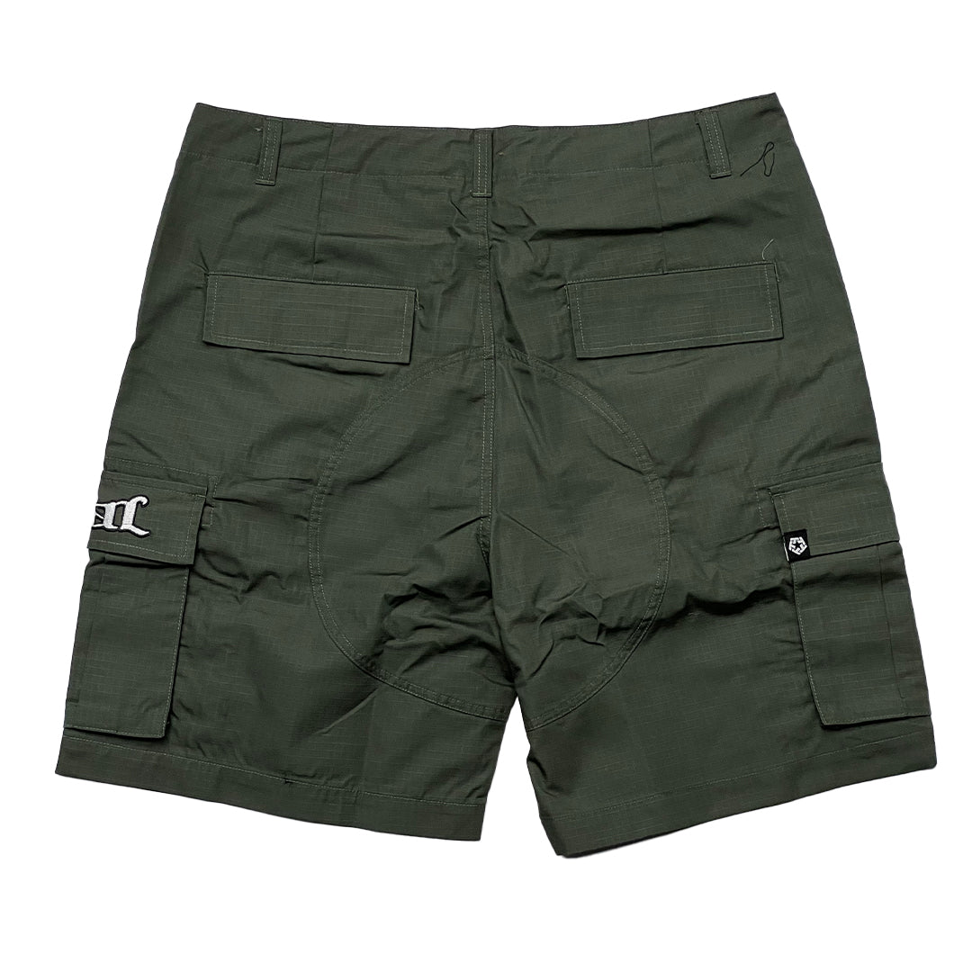 GREEN - RIPSTOP CARGO SHORTS