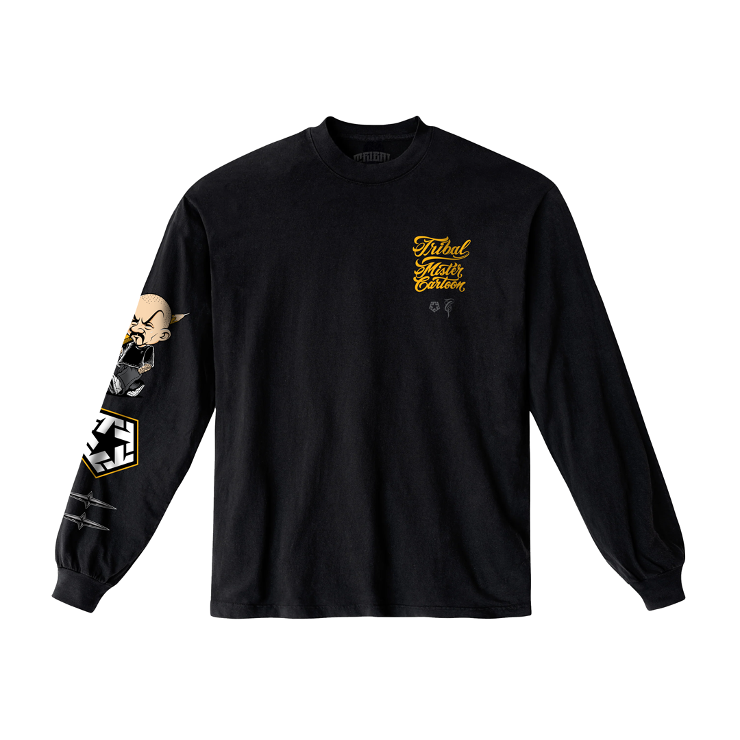 Mister Cartoon X Tribal - Black Longsleeve tee