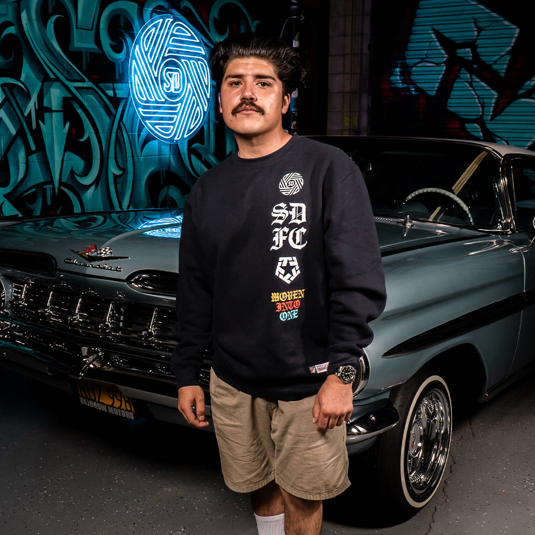 San Diego FC x Tribal - CALAVERA M&N Navy Crewneck