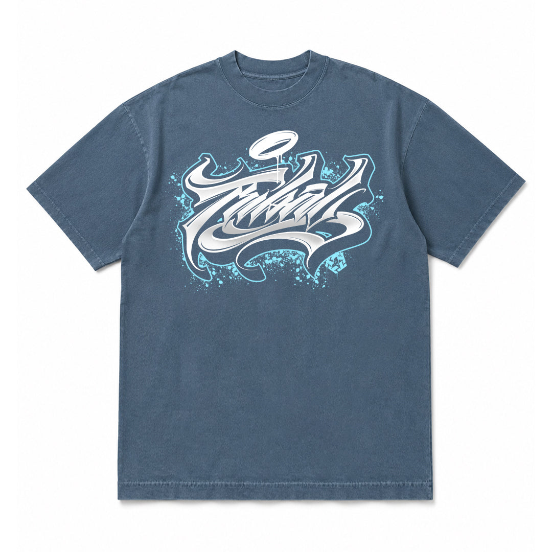 FANSTA - Washed Denim Max Heavyweight Tee