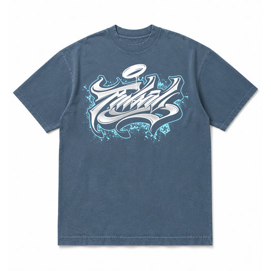 FANSTA - Washed Denim Max Heavyweight Tee