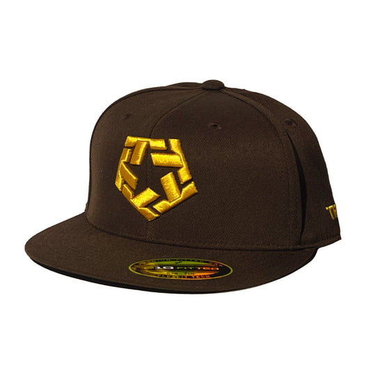 BROWN/GOLD T-STAR - Fitted Cap