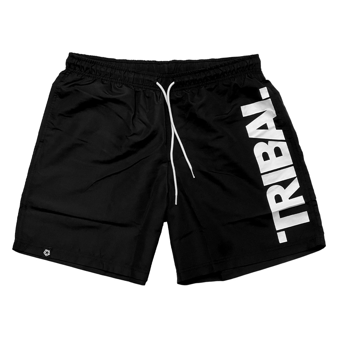 FONT LOGO - BLACK HYBRID SHORTS