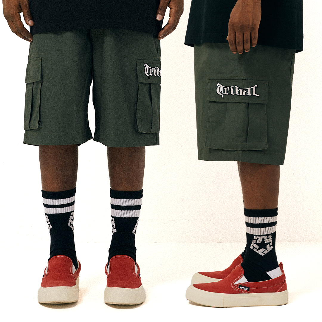 GREEN - RIPSTOP CARGO SHORTS