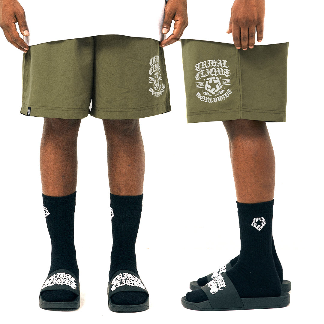 ROCKERS - OLIVE GREEN HYBRID SHORTS