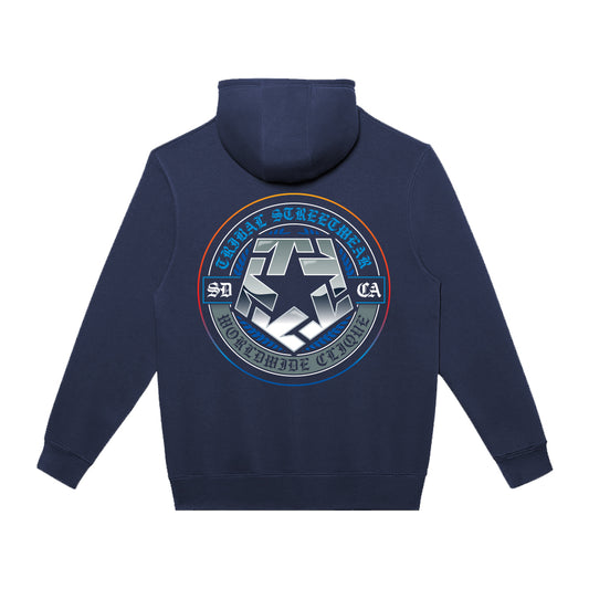 San Diego Circle - Navy Men's Pullover Hoodie
