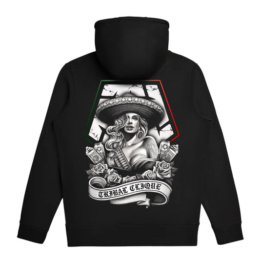 CHARRA - Black Men's Hoodie