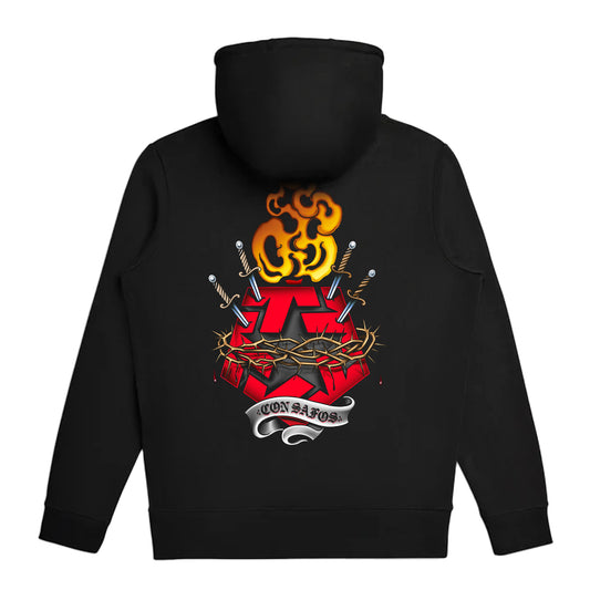 SACRED HEART - Black Men's Hoodie