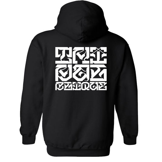 HUIT BLOCK - Black Men's ZIP hoodie