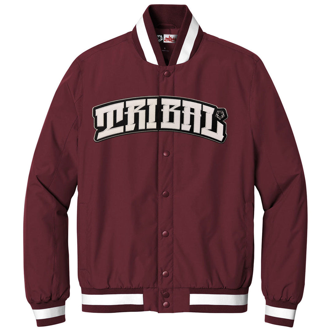 Arched - Maroon Insulated Varsity Jacket