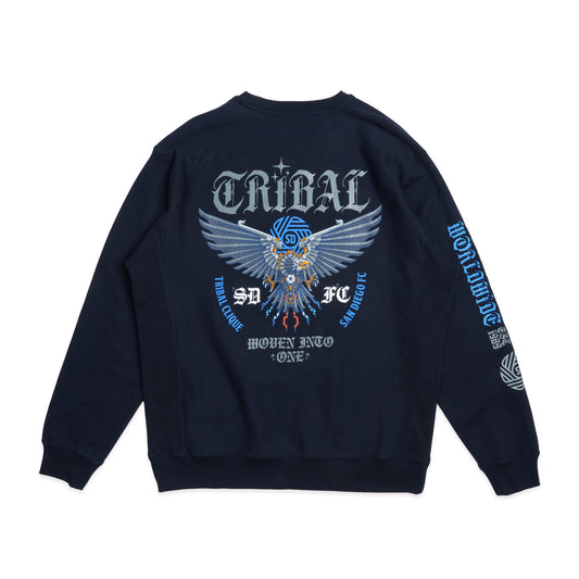 EAGLE - SDFC x Tribal - Navy Crewneck