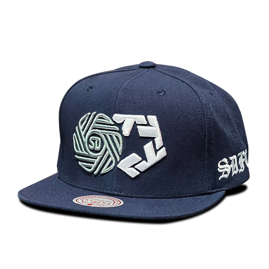 FLOW T-STAR - SDFC x Tribal - Mitchell & Ness - Navy Snapback