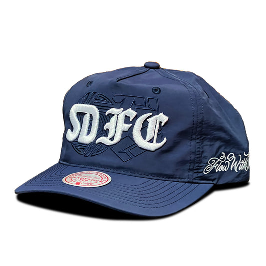 OLD ENGLISH - SDFC x Tribal - Mitchell & Ness - Navy Nylon Snapback