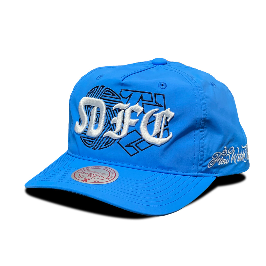 OLD ENGLISH - SDFC x Tribal - Mitchell & Ness SD Blue Nylon Snapback