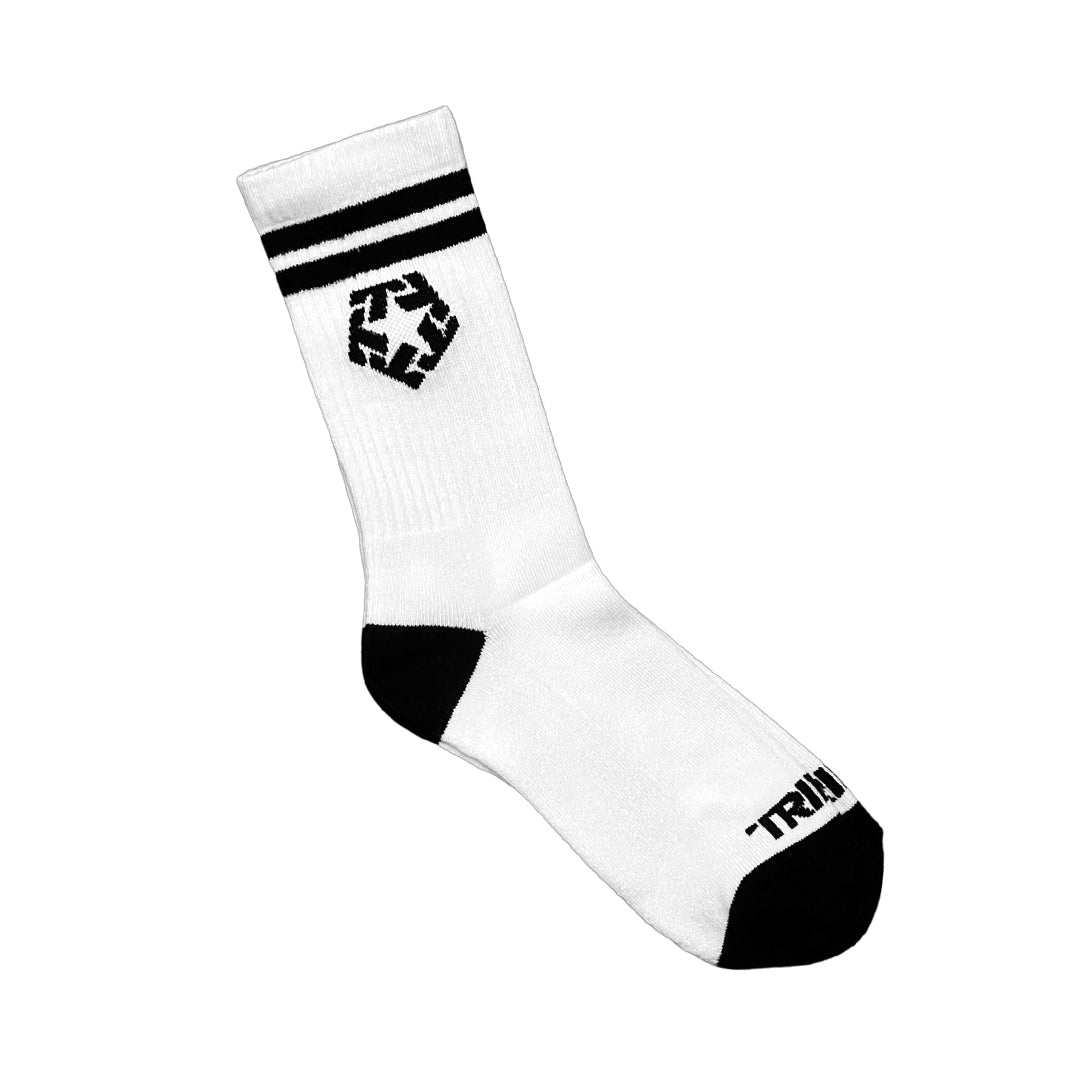 WHITE T-STAR SOCKS