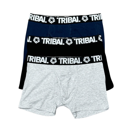 Tribal Boxer Briefs - Black, Grey, Navy - 3 Pack