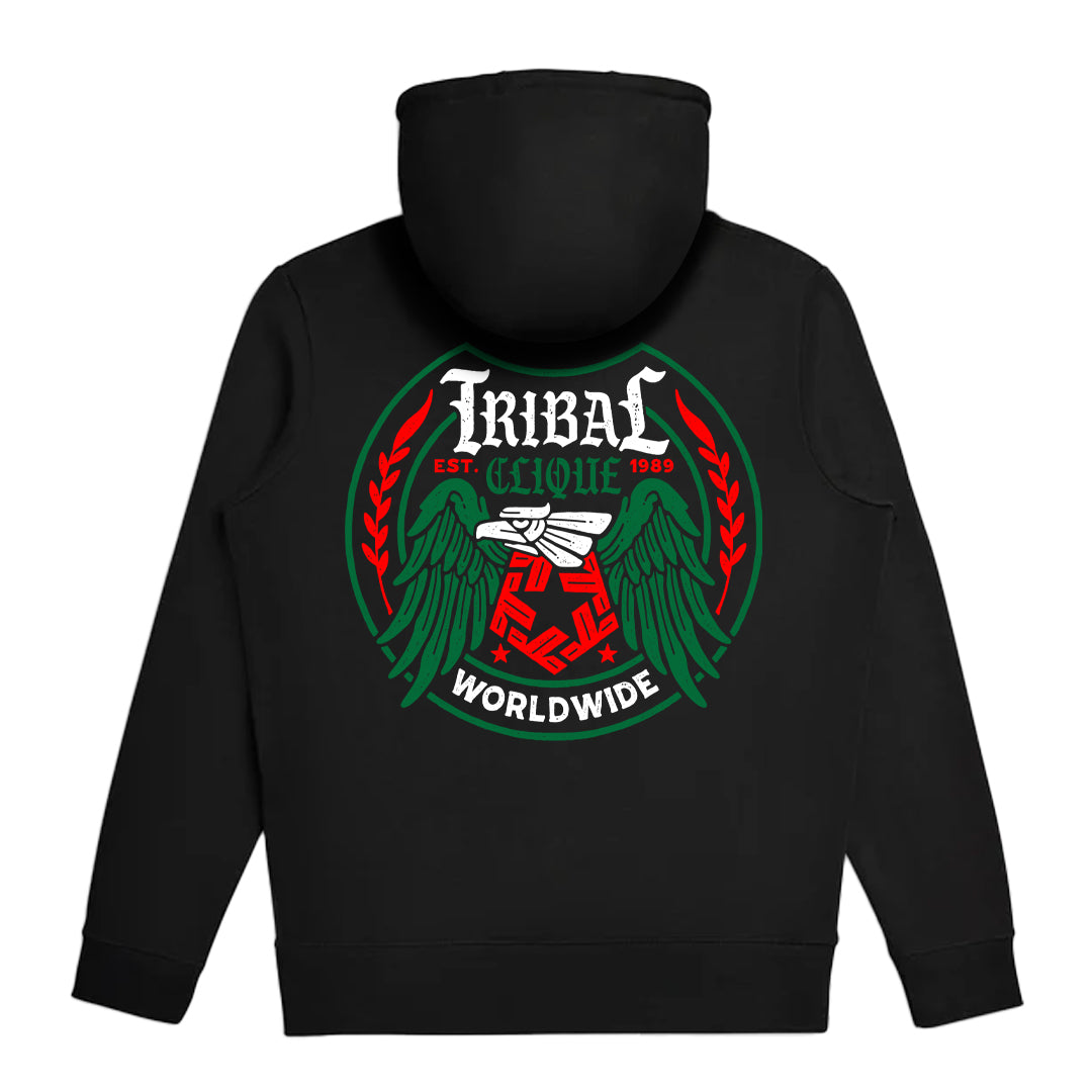 MEXICO CREST - Black Men's ZIP hoodie