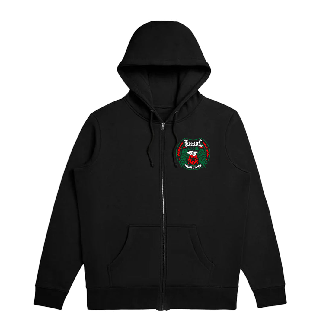 MEXICO CREST - Black Men's ZIP hoodie