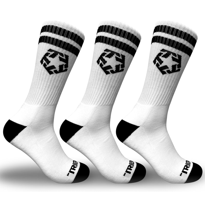 T-STAR SOCKS - WHITE 3 PACK